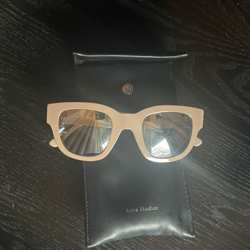 Acne Studios beige unisex sunglasses